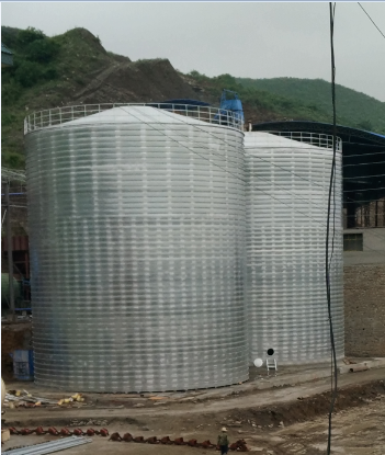 白塔粮食钢板仓的安装全过程不用热焊接